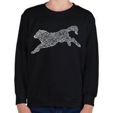 PRINTFASHION Farkas - fehér - Gyerek pulóver - Fekete