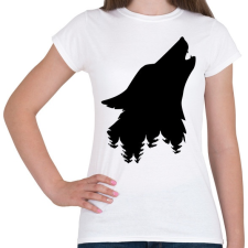 PRINTFASHION Farkas fej  - Női póló - Fehér női póló