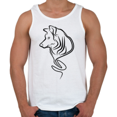 PRINTFASHION Farkas - Férfi atléta - Fehér