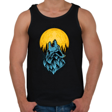 PRINTFASHION farkas - Férfi atléta - Fekete