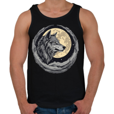 PRINTFASHION Farkas - Férfi atléta - Fekete atléta, trikó