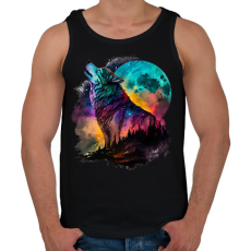 PRINTFASHION Farkas  - Férfi atléta - Fekete
