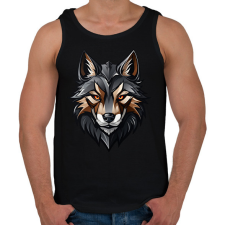 PRINTFASHION Farkas  - Férfi atléta - Fekete atléta, trikó