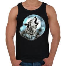 PRINTFASHION Farkas  - Férfi atléta - Fekete atléta, trikó