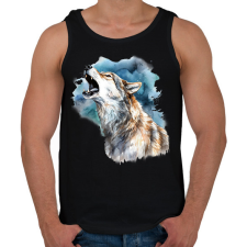 PRINTFASHION Farkas  - Férfi atléta - Fekete atléta, trikó