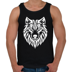 PRINTFASHION Farkas  - Férfi atléta - Fekete