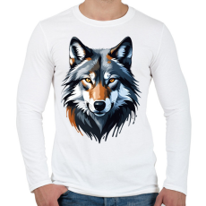 PRINTFASHION Farkas  - Férfi hosszú ujjú póló - Fehér