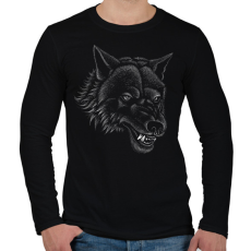 PRINTFASHION farkas - Férfi hosszú ujjú póló - Fekete