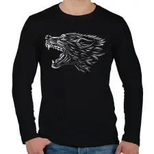 PRINTFASHION farkas - Férfi hosszú ujjú póló - Fekete férfi póló