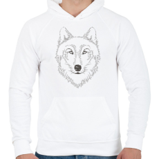 PRINTFASHION Farkas  - Férfi kapucnis pulóver - Fehér
