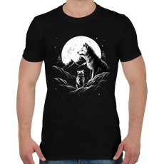 PRINTFASHION farkas - Férfi póló - Fekete