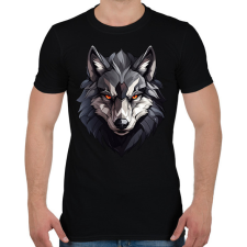 PRINTFASHION Farkas  - Férfi póló - Fekete férfi póló