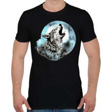 PRINTFASHION Farkas  - Férfi póló - Fekete