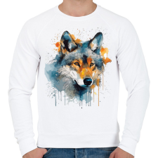 PRINTFASHION farkas - Férfi pulóver - Fehér férfi pulóver, kardigán