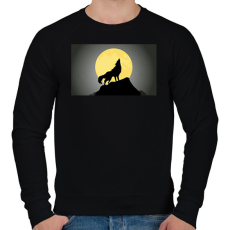 PRINTFASHION farkas - Férfi pulóver - Fekete
