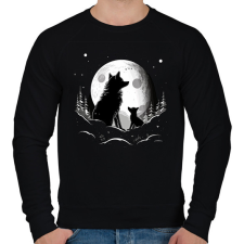 PRINTFASHION farkas - Férfi pulóver - Fekete férfi pulóver, kardigán