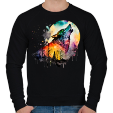 PRINTFASHION Farkas  - Férfi pulóver - Fekete férfi pulóver, kardigán