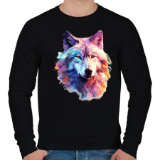 PRINTFASHION farkas - Férfi pulóver - Fekete férfi pulóver, kardigán