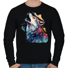 PRINTFASHION farkas - Férfi pulóver - Fekete férfi pulóver, kardigán