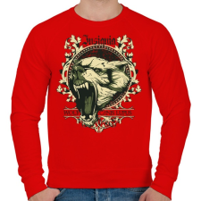 PRINTFASHION Farkas - Férfi pulóver - Piros férfi pulóver, kardigán