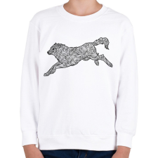 PRINTFASHION Farkas - Gyerek pulóver - Fehér gyerek pulóver, kardigán
