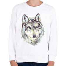 PRINTFASHION farkas - Gyerek pulóver - Fehér gyerek pulóver, kardigán