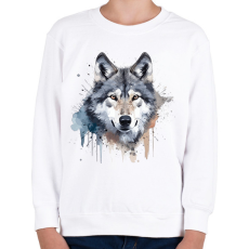 PRINTFASHION Farkas - Gyerek pulóver - Fehér