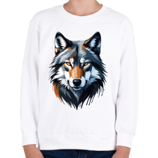 PRINTFASHION Farkas  - Gyerek pulóver - Fehér gyerek pulóver, kardigán