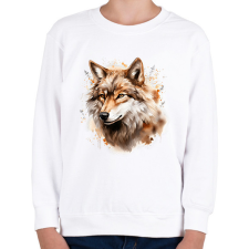 PRINTFASHION farkas - Gyerek pulóver - Fehér gyerek pulóver, kardigán