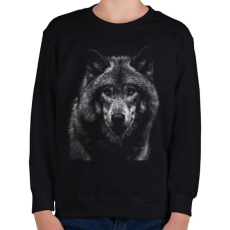 PRINTFASHION farkas - Gyerek pulóver - Fekete
