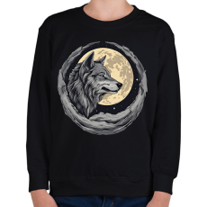 PRINTFASHION Farkas - Gyerek pulóver - Fekete