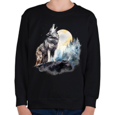 PRINTFASHION Farkas - Gyerek pulóver - Fekete gyerek pulóver, kardigán