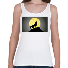 PRINTFASHION farkas - Női atléta - Fehér női trikó