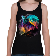 PRINTFASHION Farkas  - Női atléta - Fekete női trikó