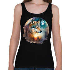 PRINTFASHION Farkas  - Női atléta - Fekete női trikó