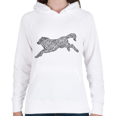 PRINTFASHION Farkas - Női kapucnis pulóver - Fehér