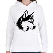 PRINTFASHION Farkas - Női kapucnis pulóver - Fehér női pulóver, kardigán
