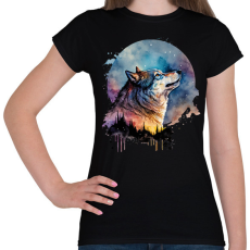 PRINTFASHION Farkas  - Női póló - Fekete