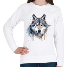 PRINTFASHION Farkas - Női pulóver - Fehér