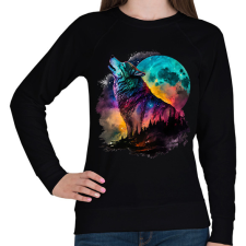 PRINTFASHION Farkas  - Női pulóver - Fekete női pulóver, kardigán