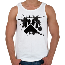 PRINTFASHION Farkas talp - Férfi atléta - Fehér