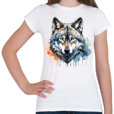 PRINTFASHION farkas vízfesték - Női póló - Fehér