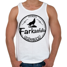 PRINTFASHION Farkasfalka legénybúcsú - Férfi atléta - Fehér