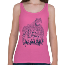 PRINTFASHION Farkashegy - Női atléta - Rózsaszín női trikó