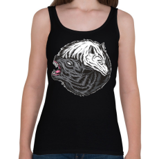 PRINTFASHION Farkasos  - Női atléta - Fekete