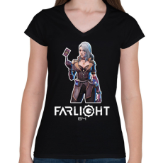 PRINTFASHION Farlight84 - Lucinda - Női V-nyakú póló - Fekete