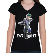 PRINTFASHION Farlight84 - Yong - Női V-nyakú póló - Fekete női póló
