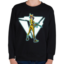PRINTFASHION Farlight 84 - Maggie karakter - Gyerek pulóver - Fekete gyerek pulóver, kardigán