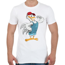 PRINTFASHION Farmer Chicken - Férfi póló - Fehér férfi póló