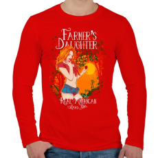 PRINTFASHION Farmerek lánya - Férfi hosszú ujjú póló - Piros